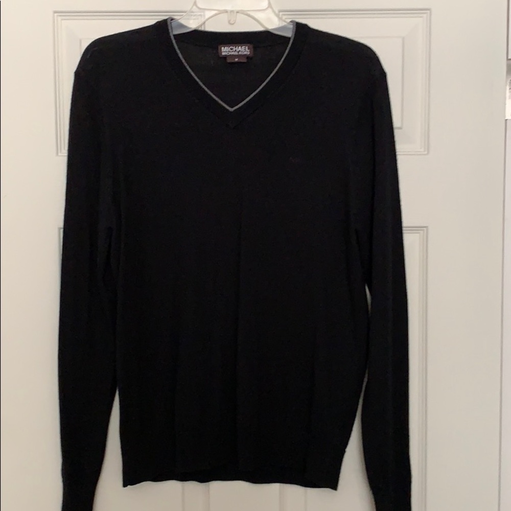 Michael Kors black V-neck sweater